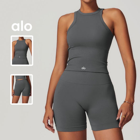 Alo Yoga Set - Dark Gray - Short